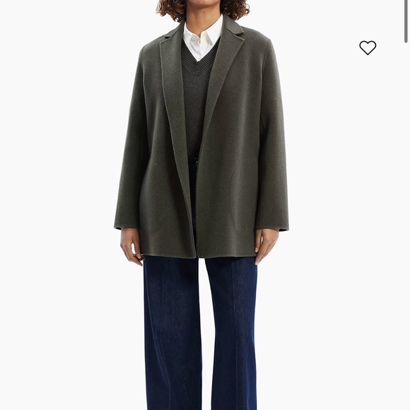 Theory Wool-Cashmere Open-Front jacket: Hunter green Medium - Picture 1 of 3